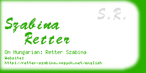 szabina retter business card